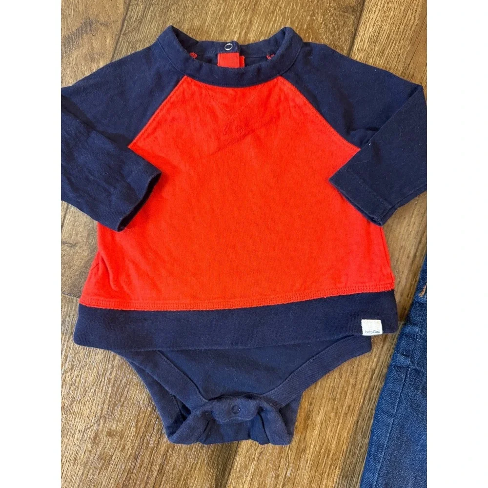 Gap Baby Boy 3/6 Months Clothes Lot Lined Jeans Pants Sweatshirt‎ Shirt Logo
